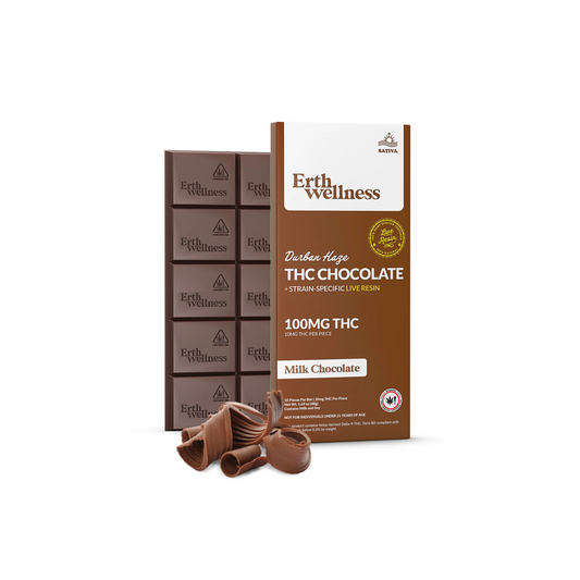 THC Chocolate Bar - Durban Haze - Live Resin (Sativa) - 100mg