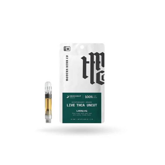 Modern Herb Co Live Resin Uncut THCA Cartridge 1g | Larry OG (Indica)