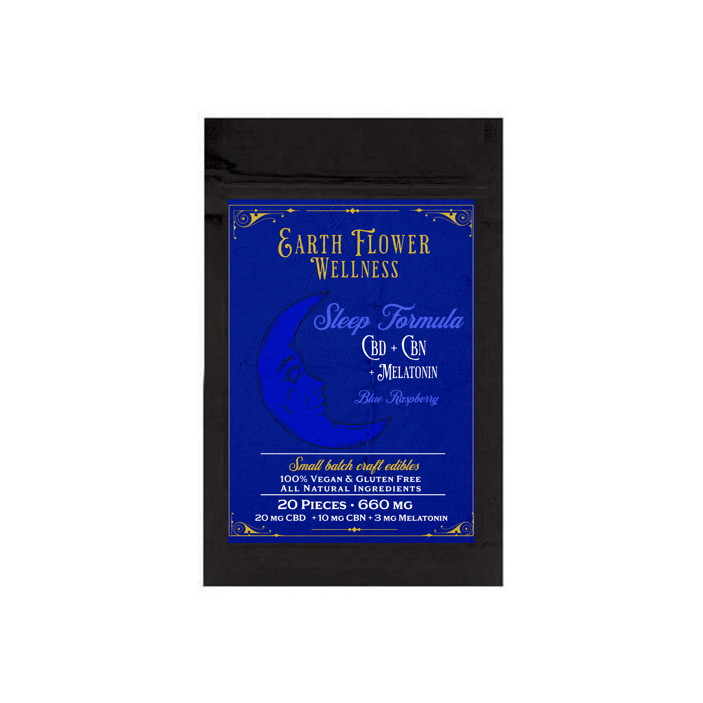 Earth Flower Sleep Gummies | THC + CBN + Melatonin | 20 pc.