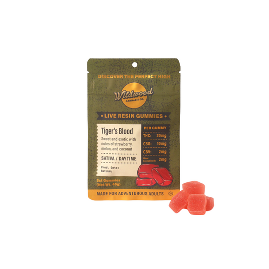 THC Live Resin Gummies | Tigers Blood | Sativa | 5ct