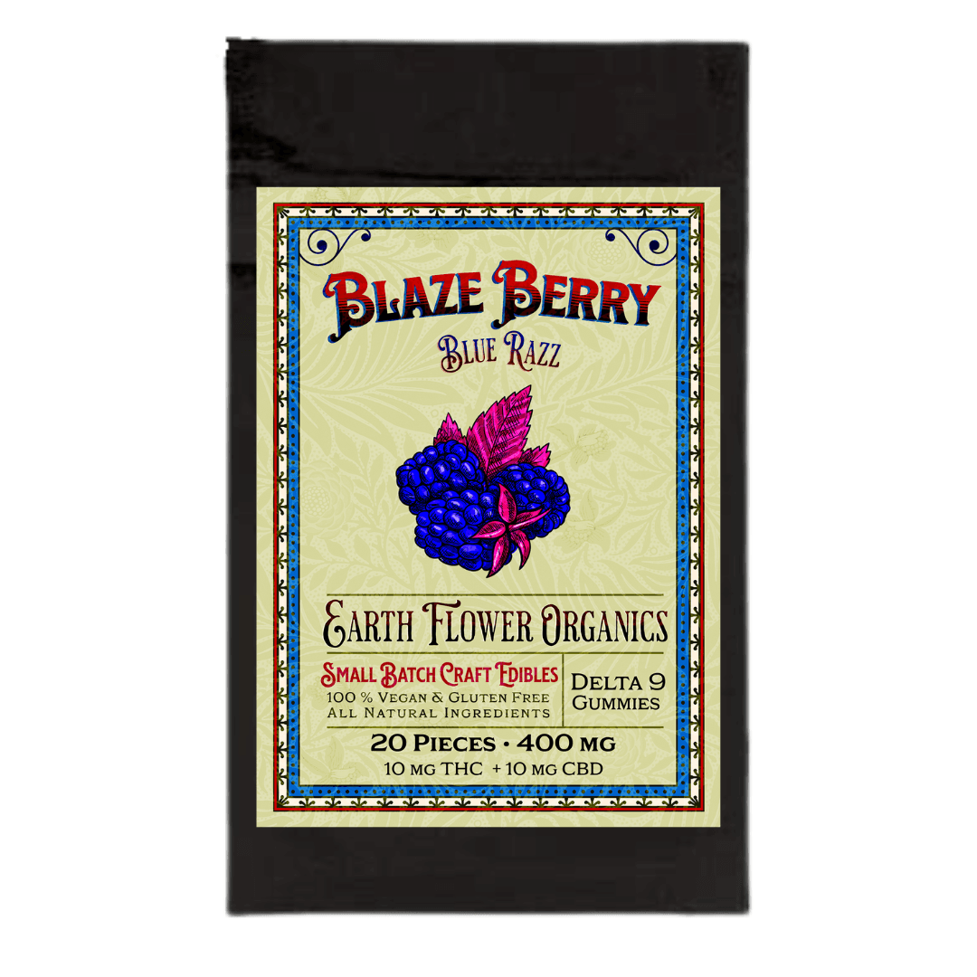 Earth Flower Delta 9 Blaze Berry Blue Razz 20 pc. - EFO LLC