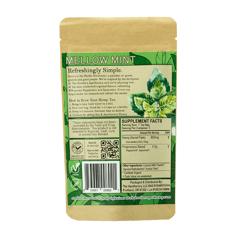 The Brothers Apothecary Mellow Mint | Hemp CBD Tea
