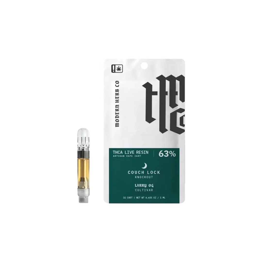 Modern Herb Co Live Resin Uncut THCA Cartridge 1g | Larry OG (Indica)