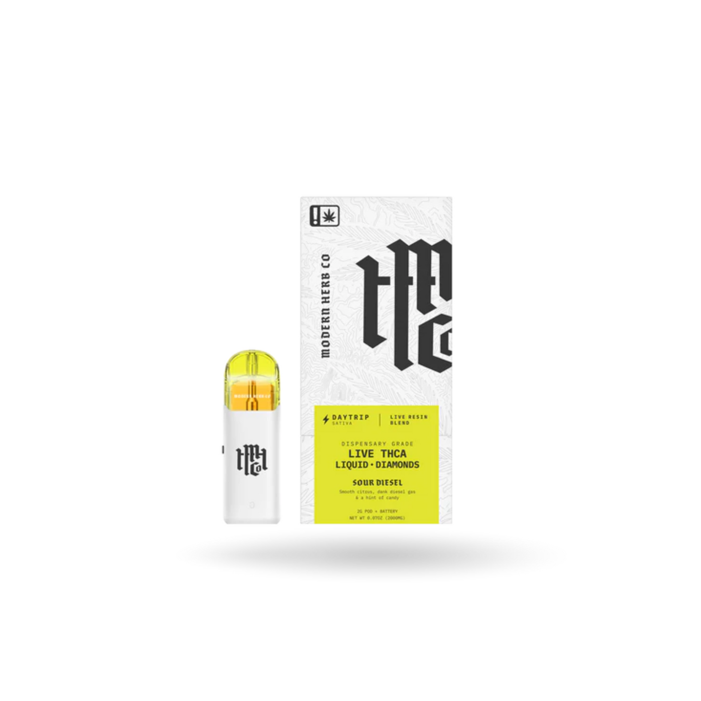 THCa Pod Kit Live Resin Liquid Diamonds: Sour Diesel (Sativa) - 2g