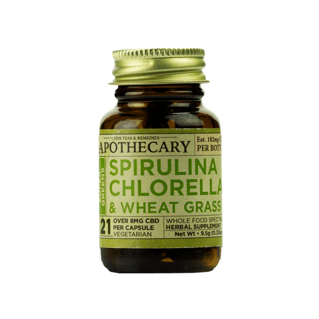 The Brothers Apothecary CBD Infused Spirulina & Wheatgrass Capsules