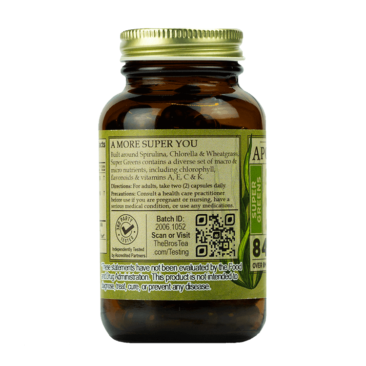 The Brothers Apothecary CBD Infused Spirulina & Wheatgrass Capsules 